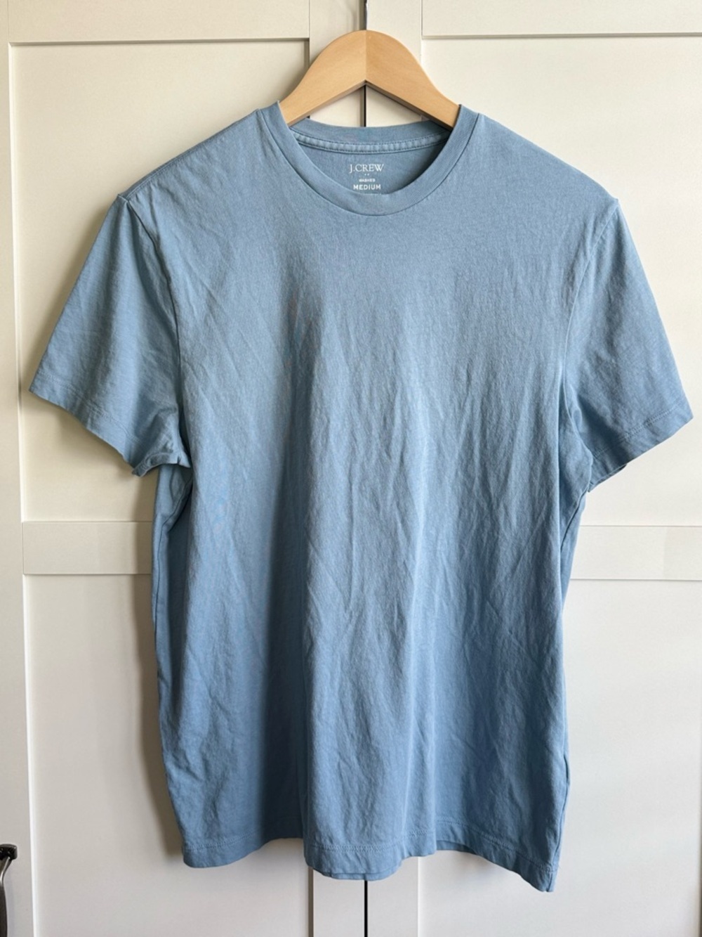J.Crew Factory Cotton Washed Jersey Tee in Light Blue Size Medium